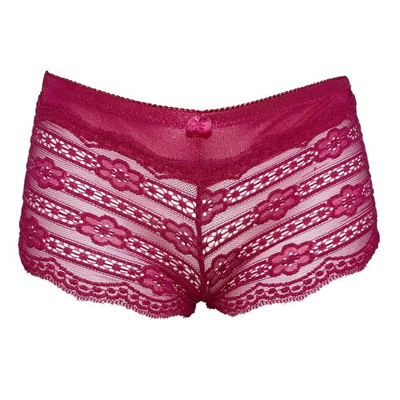 Rampage Other - Sheer & Lace Magenta Boyshorts Panties - Size M